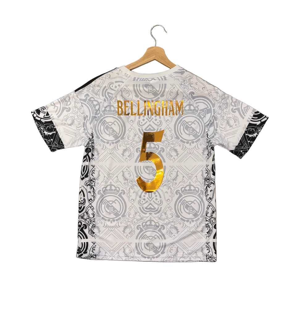 Jude Bellingham Real Madrid White and Gold Adult Jersey