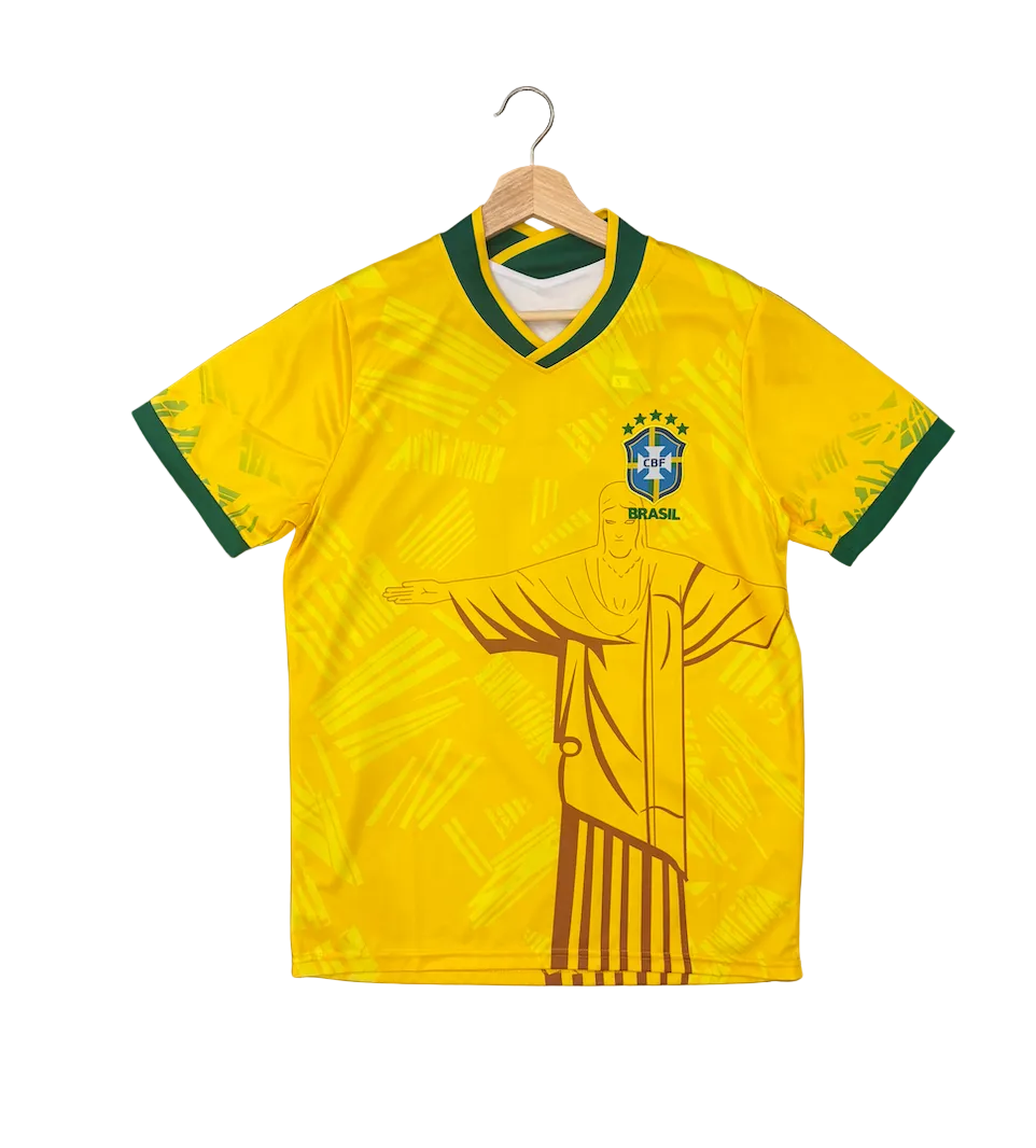 Ronaldinho Brazil Yellow Cristo Adult Jersey