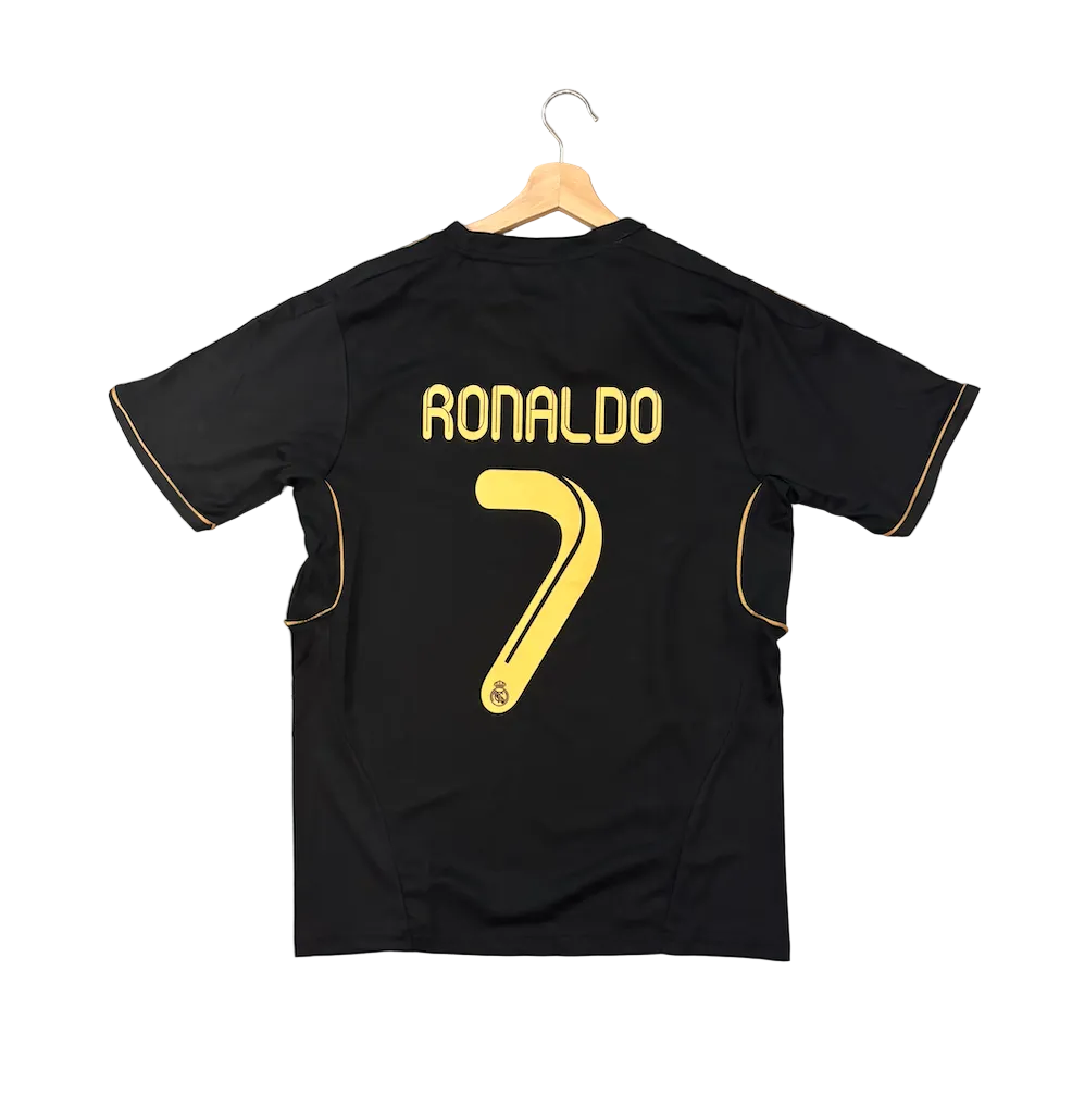 Retro Cristiano Ronaldo Real Madrid Black and Gold Adult Jersey