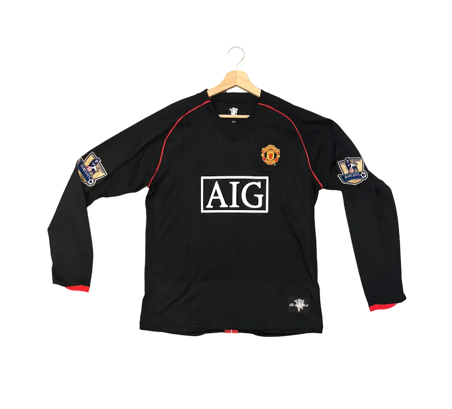 Retro Cristiano Ronaldo Manchester United Black Long Sleeve Adult Jersey