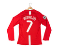 Retro Cristiano Ronaldo Manchester United Red Long Sleeve Adult Jersey