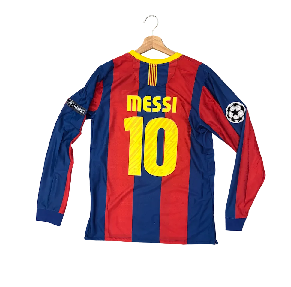 Lionel Messi Retro Barcelona Home Long Sleeve Adult Jersey