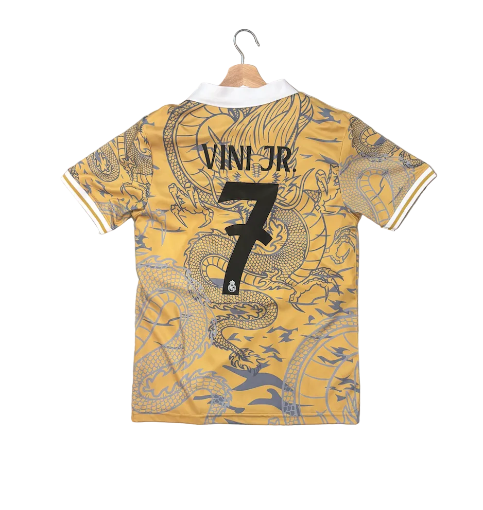 Vini Jr. Real Madrid Gold Dragon Adult Jersey
