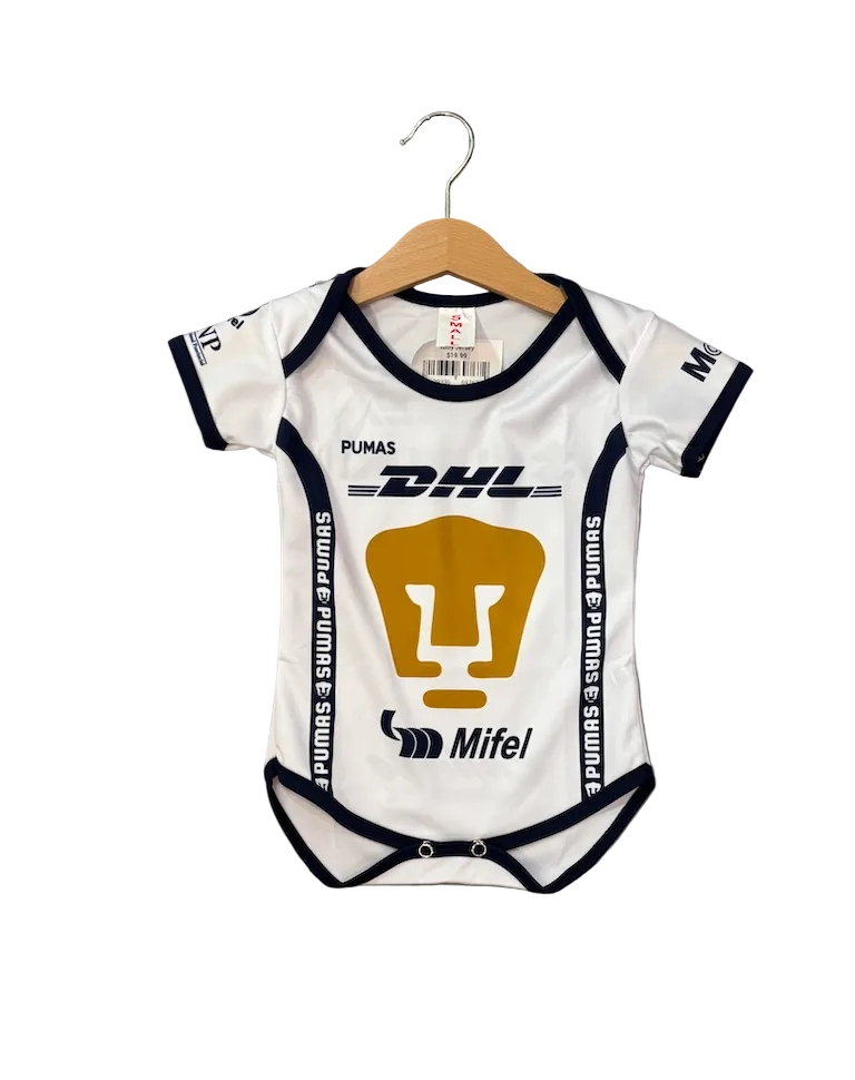 Pumas White Baby Onesie Jersey