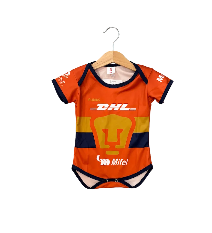 Pumas Orange Baby Onesie Jersey