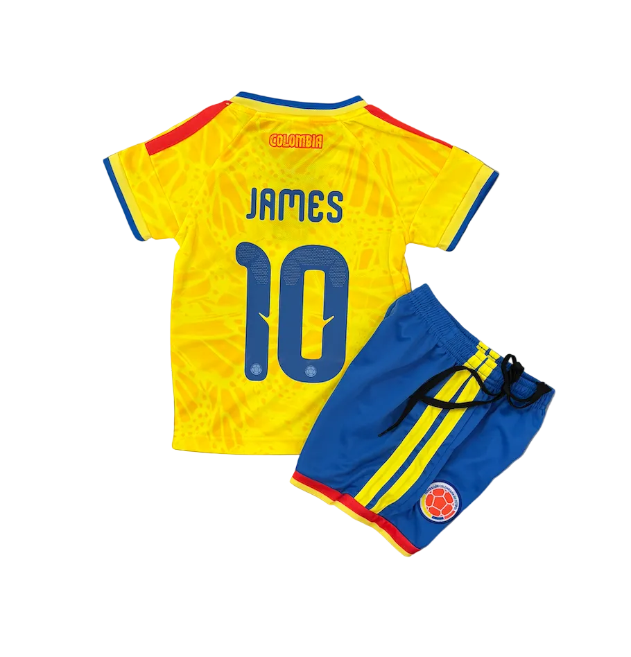 James Rodriguez Colombia Home World Cup 2026 Kids Kit