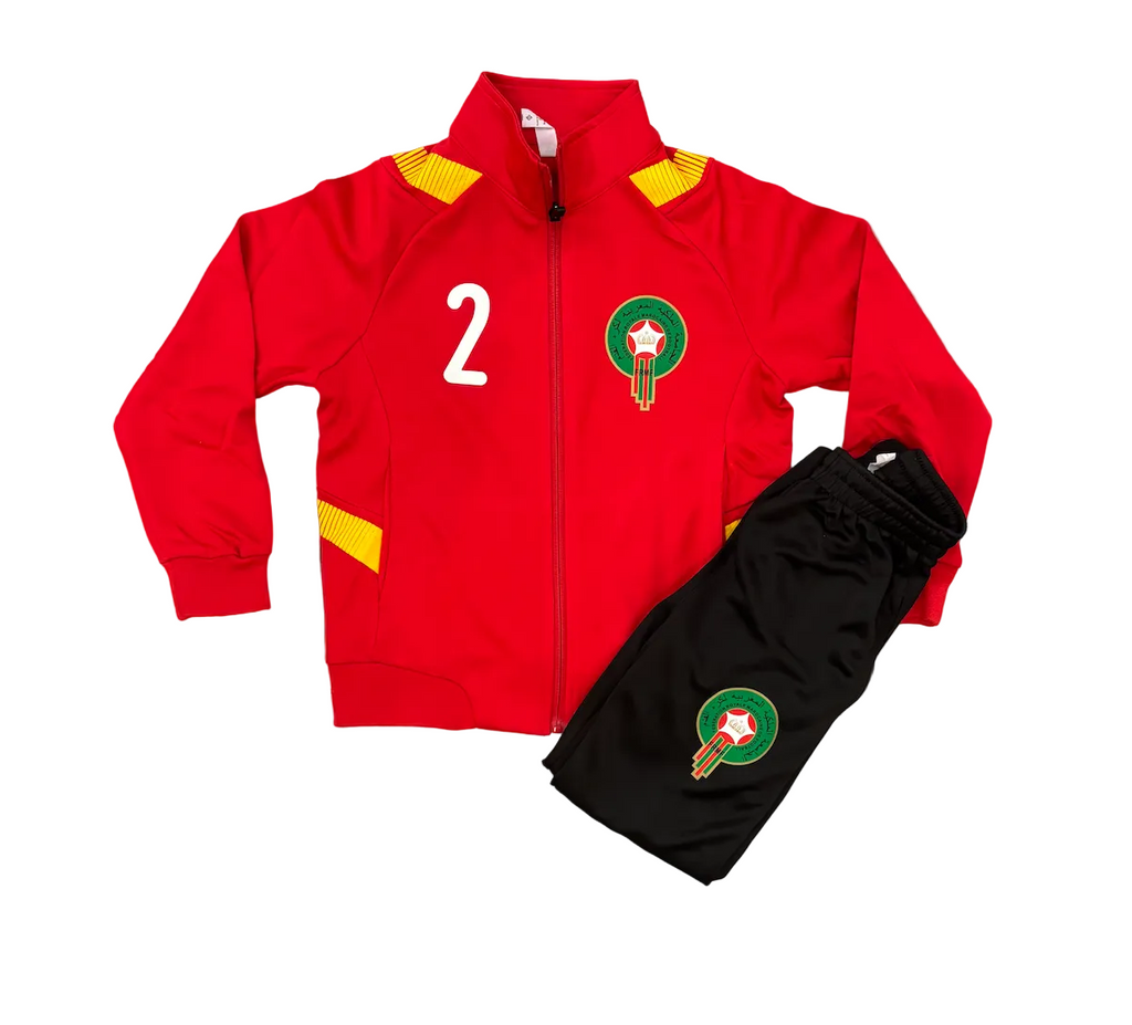 Hakimi Morocco Red Adult Zip Up Tracksuit Warm Up