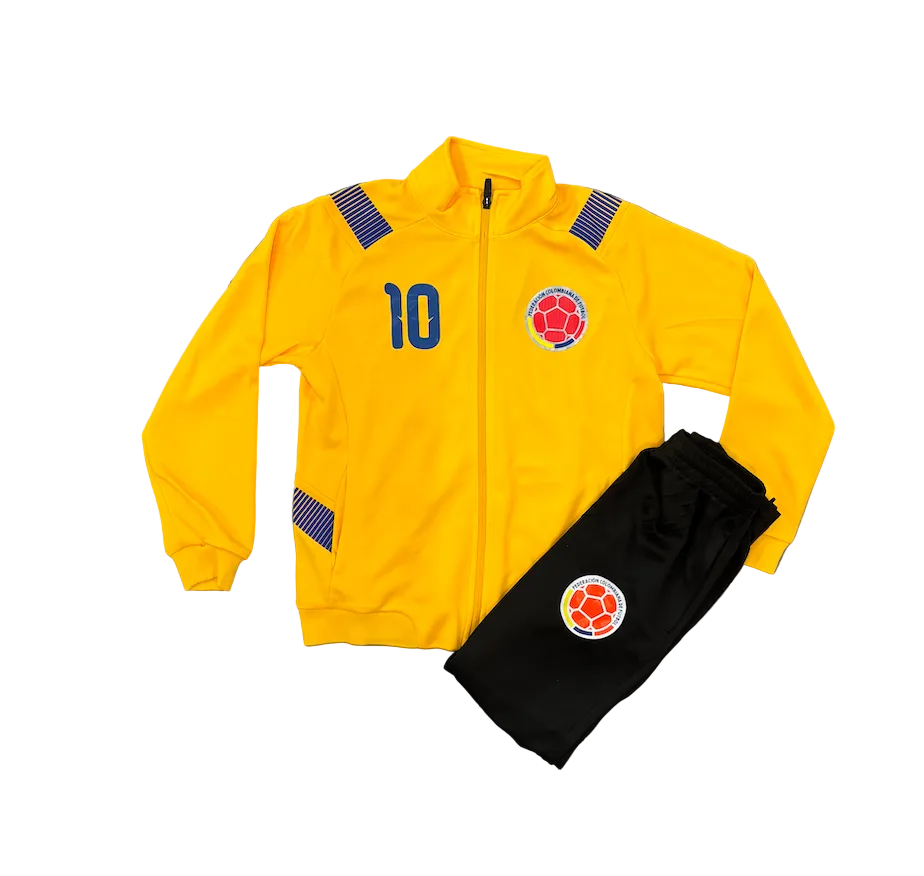 James Colombia Yellow Adult Zip Up Tracksuit Warm Up