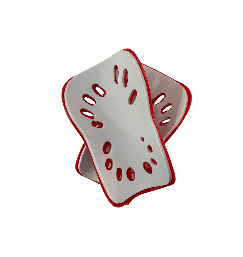 Red One Size Adult Shinguards