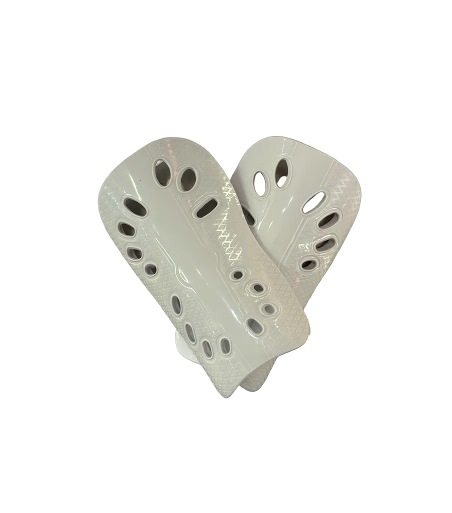 White One Size Kids Shinguards