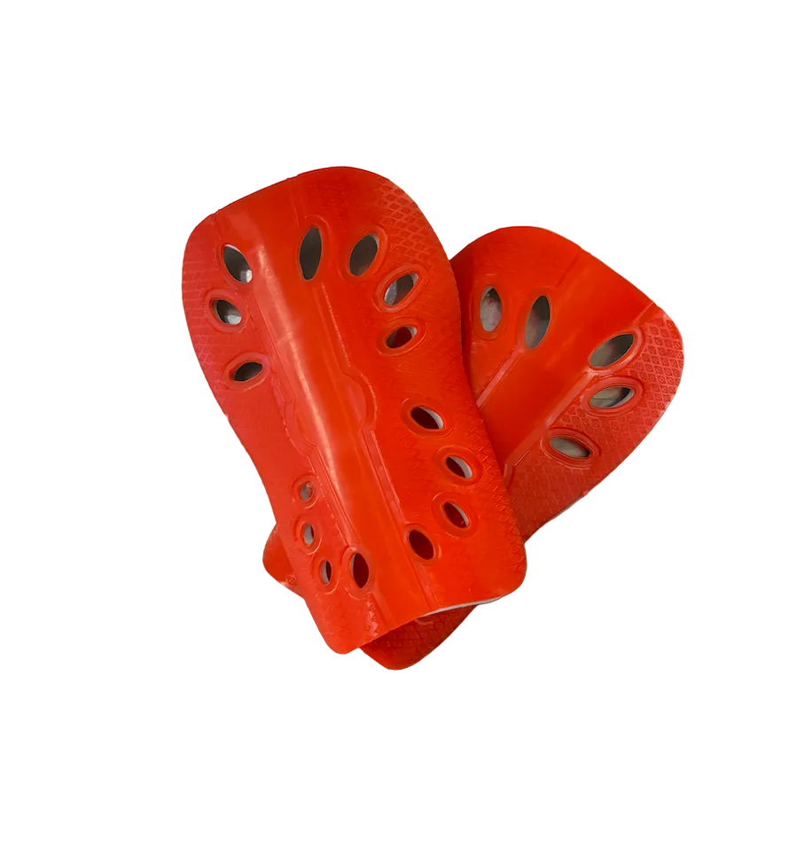 Red One Size Kids Shinguards