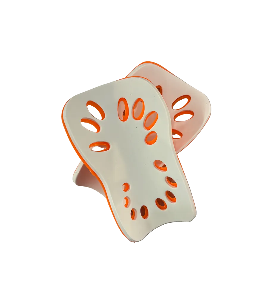 Orange One Size Kids Shinguards