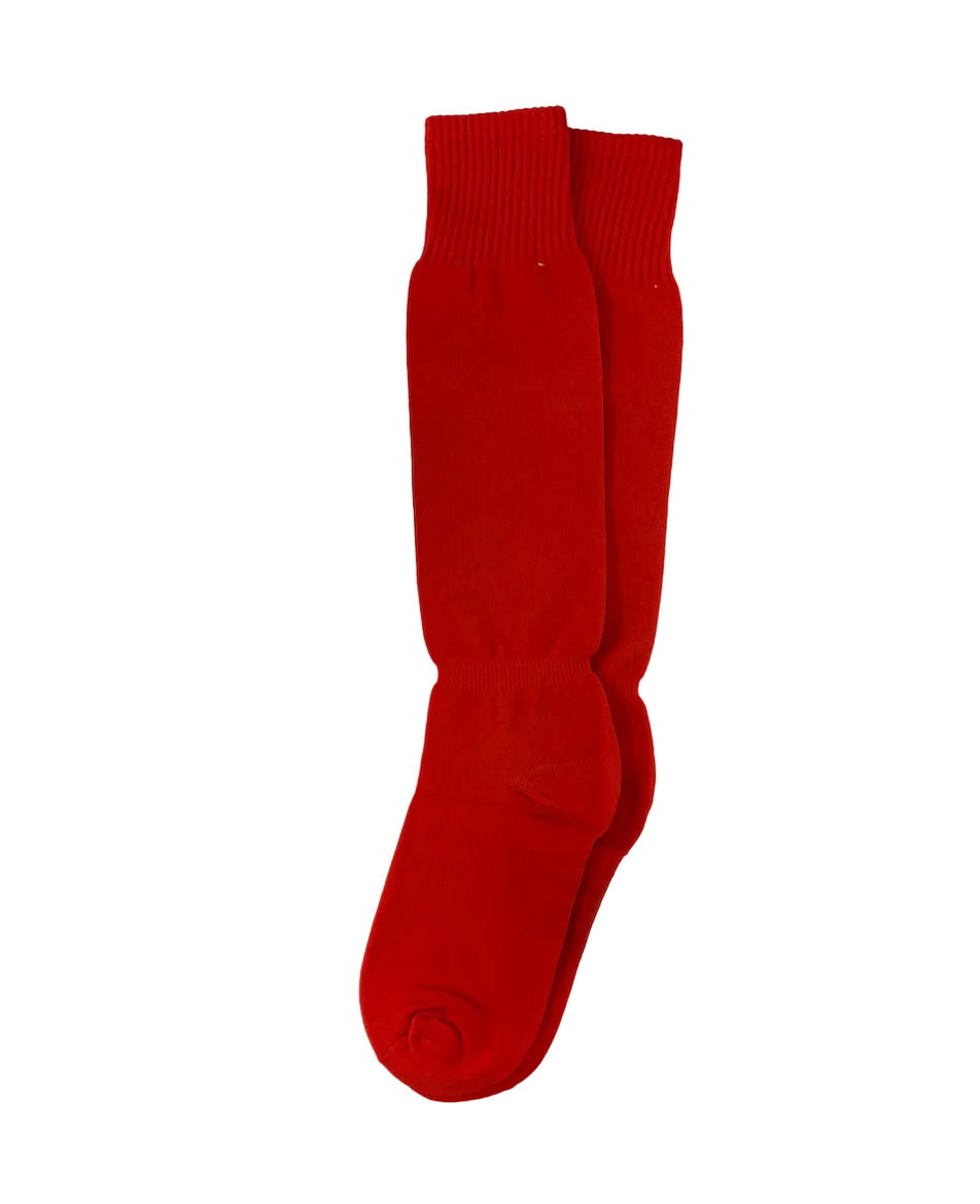 Red One Size Adult Socks