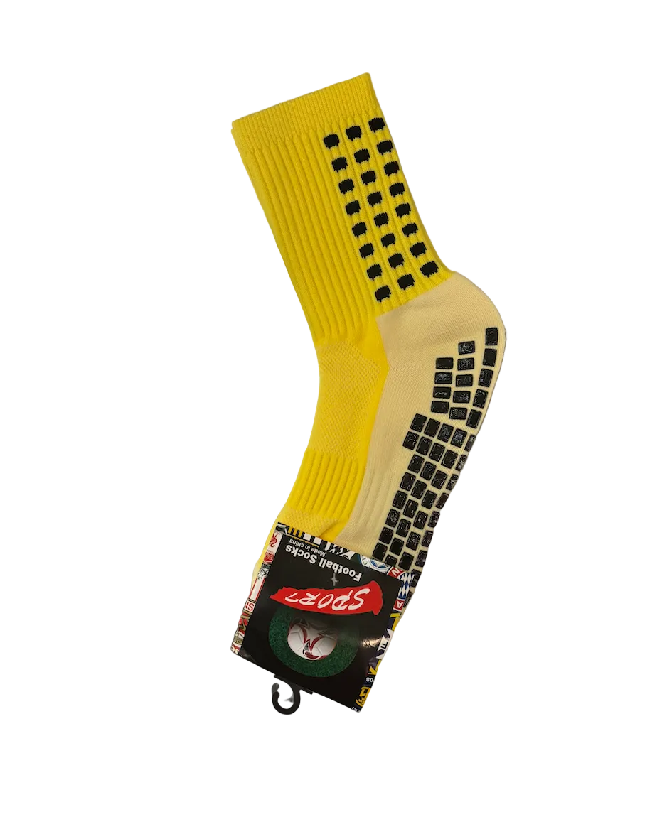 Yellow One Size Adult Grip Socks