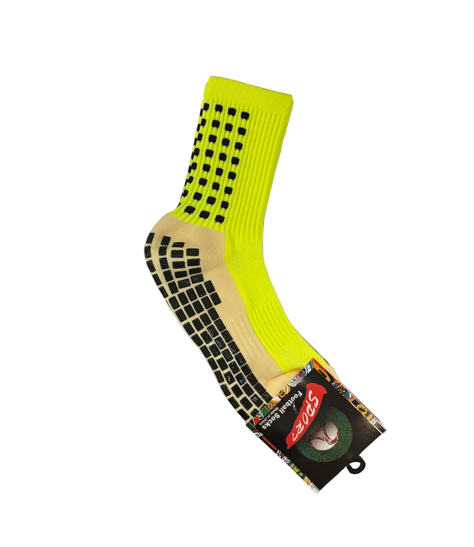 Neon Yellow One Size Adult Grip Socks