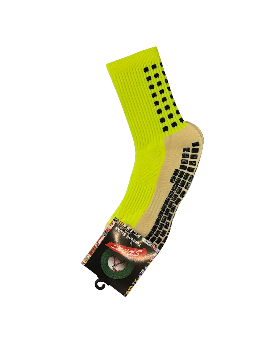 Neon Yellow One Size Adult Grip Socks