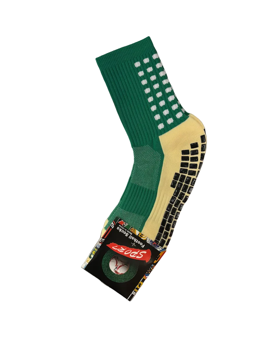 Green One Size Adult Grip Socks