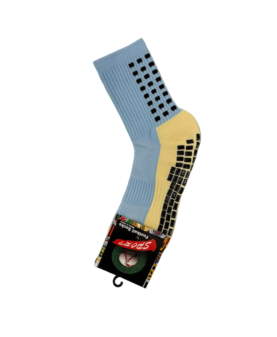 Light Blue One Size Adult Grip Socks