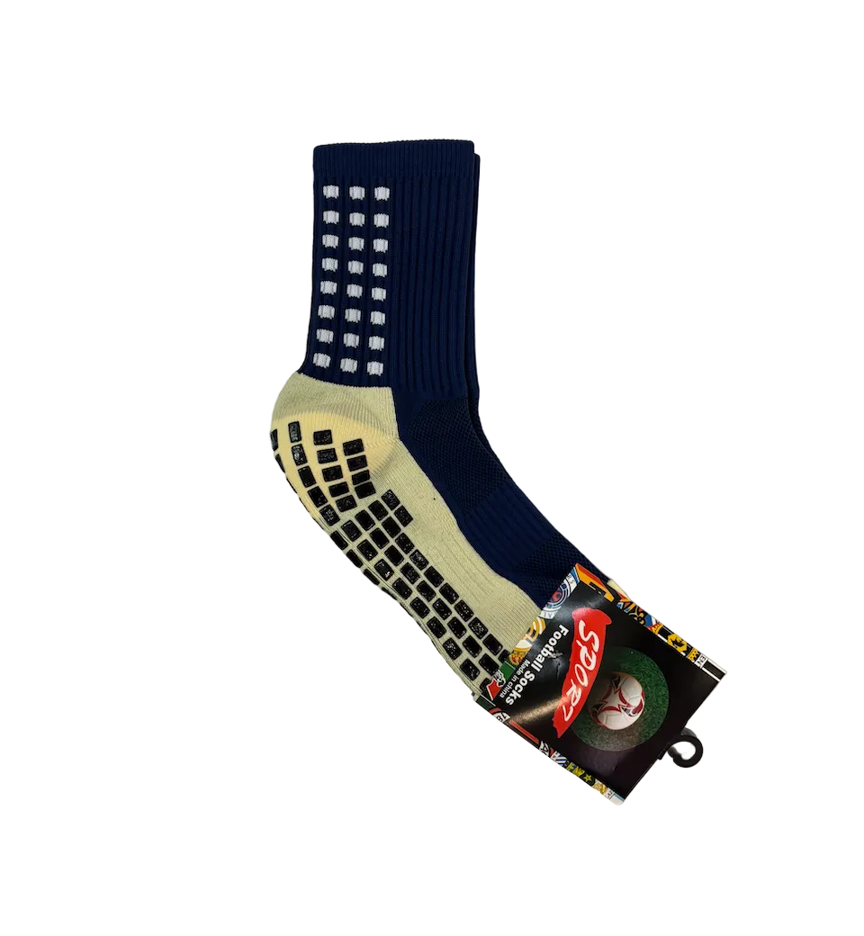Dark Blue One Size Adult Grip Socks