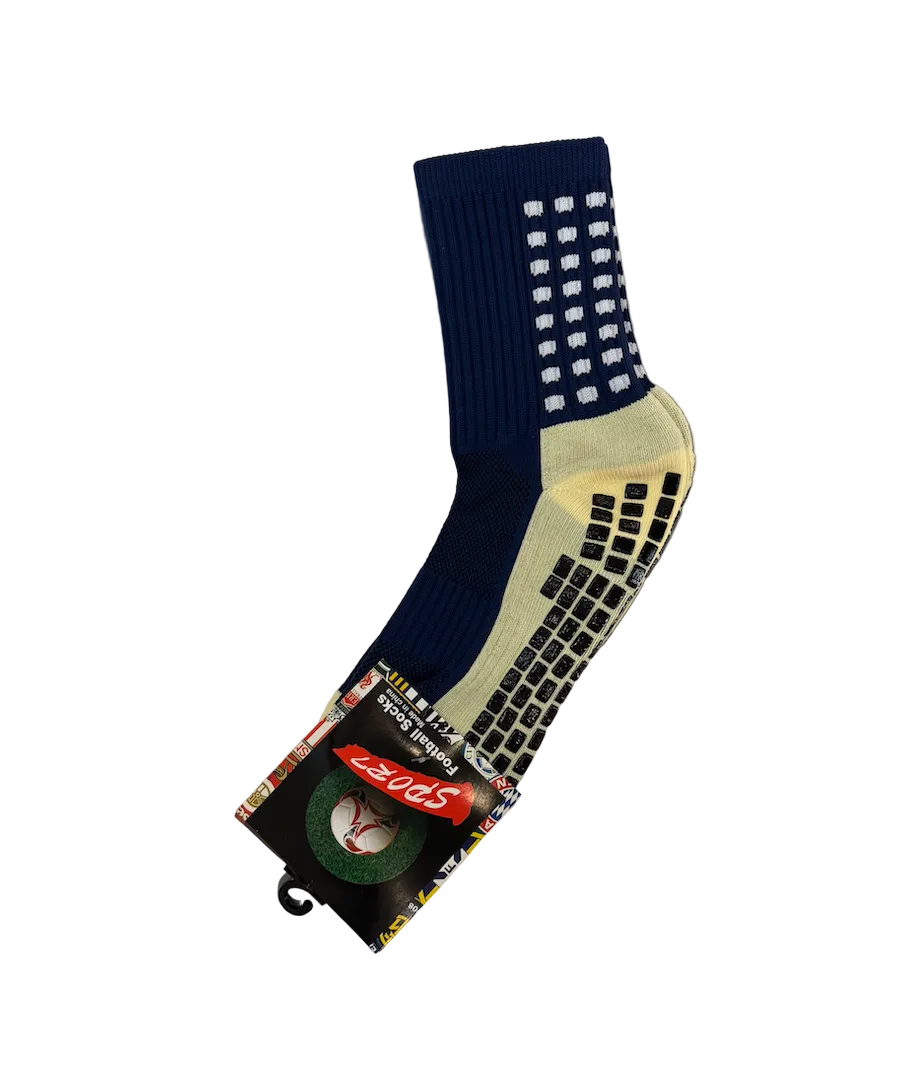 Dark Blue One Size Adult Grip Socks