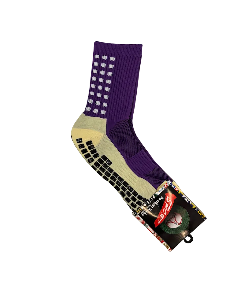 Purple One Size Adult Grip Socks