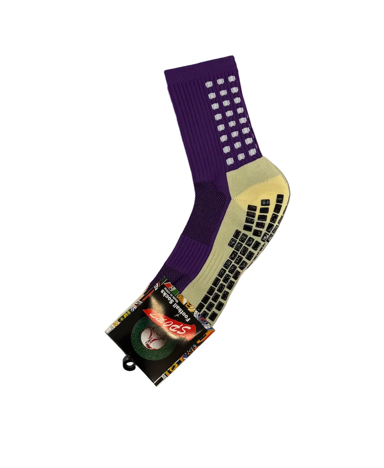 Purple One Size Adult Grip Socks