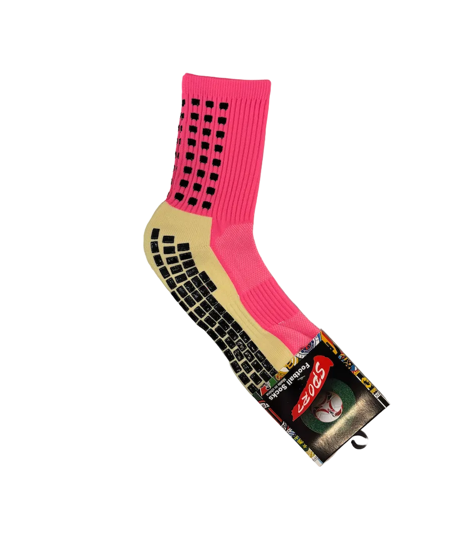 Pink One Size Adult Grip Socks