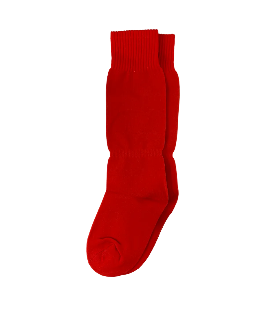 Red One Size Kids Socks