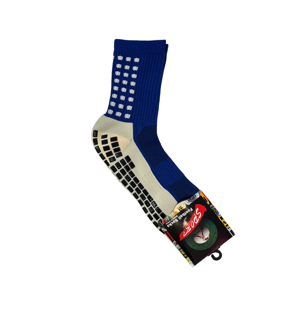 Blue One Size Adult Grip Socks