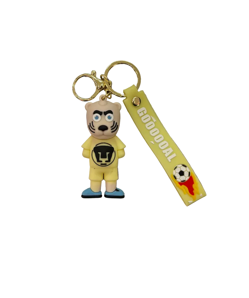 Club Pumas Mascot Keychain