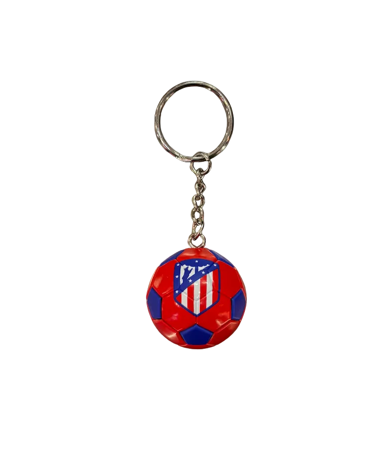 Atletico Madrid Soccer Ball Keychain