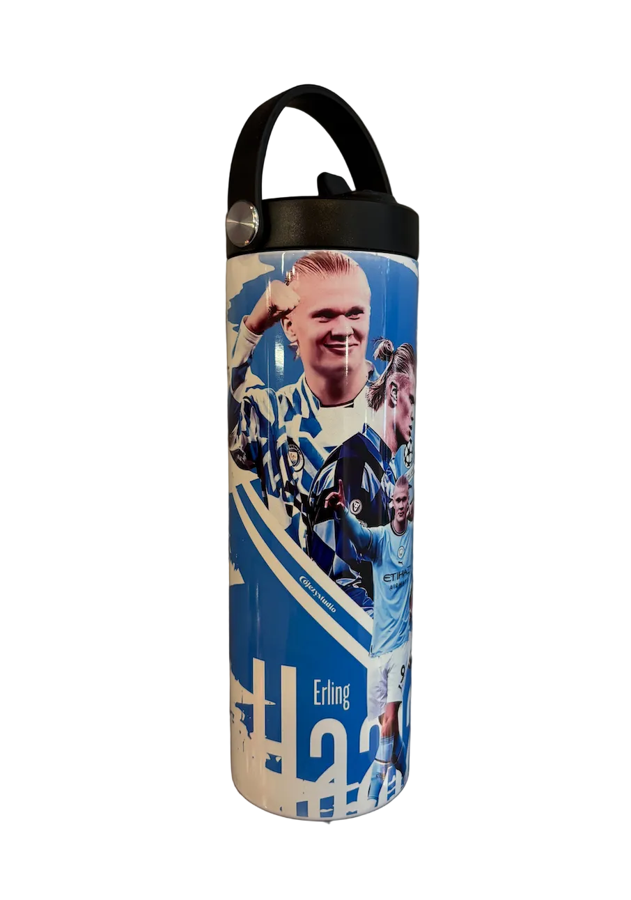 Manchester City Haaland Tumbler Water Bottle