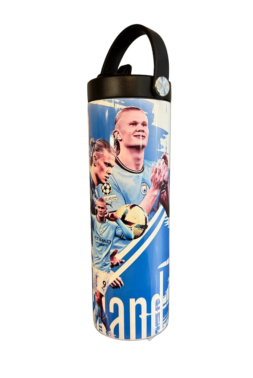 Manchester City Haaland Tumbler Water Bottle