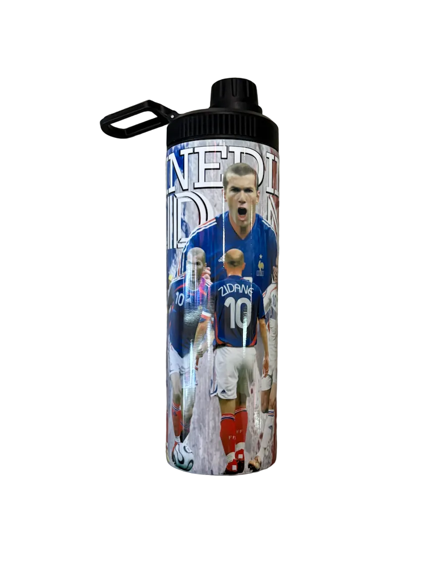 France Zinedine Zidane Tumbler Water Bottle