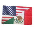 Half Mexico Half America Flag