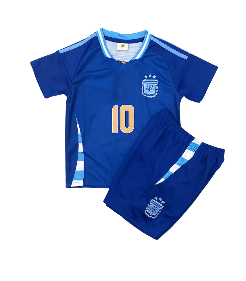 Lionel Messi Argentina Away Kids Kit