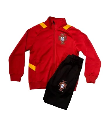 Cristiano Ronaldo Portugal Red Kids Zip Up Tracksuit Warm Up