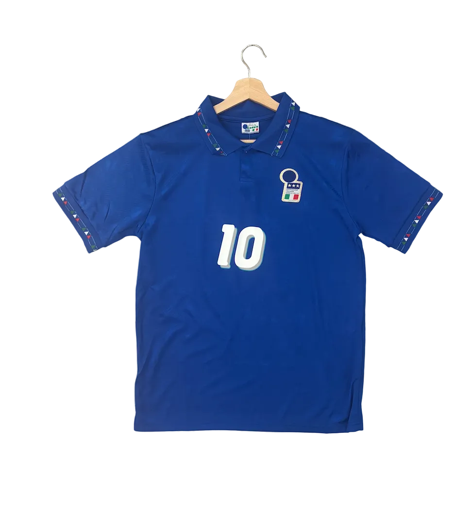 Retro Roberto Baggio Italy Blue Adult Jersey