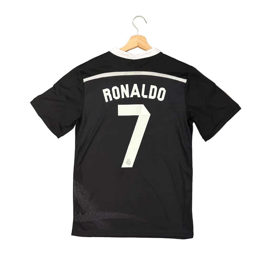 Retro Cristiano Ronaldo Real Madrid Black and White Adult Jersey