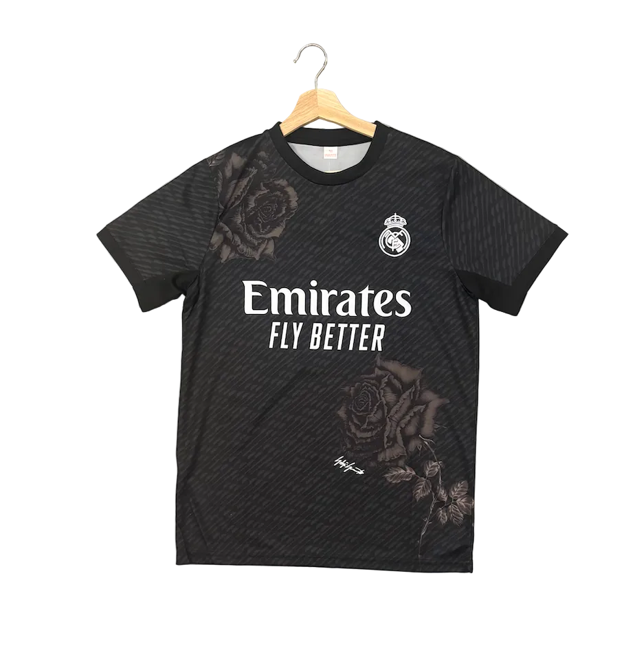 Kylian Mbappe Real Madrid Black Flowered Adult Jersey