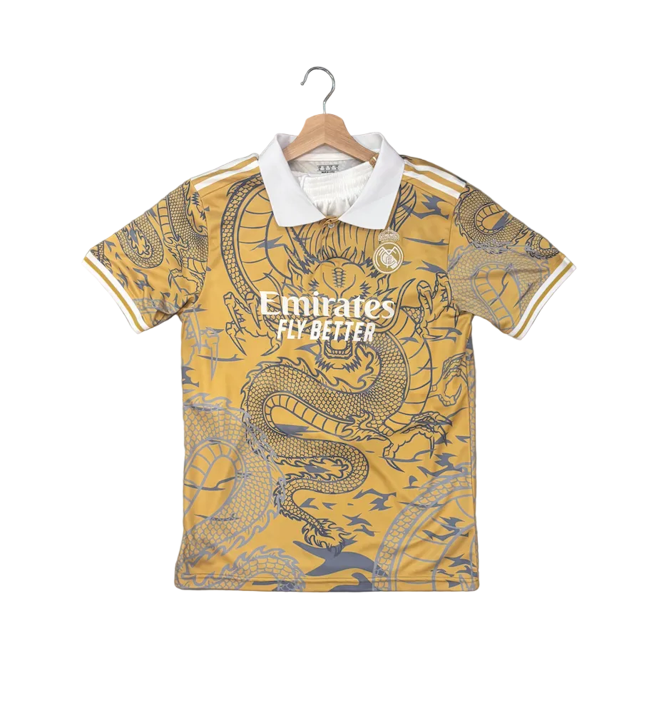 Vini Jr. Real Madrid Gold Dragon Adult Jersey