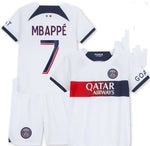 New Pariiiis White Away Mbappe Premium Soccer Uniform 2023