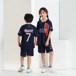 Kids Paris Mbappe Home Premium Soccer Uniform 2023