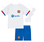 Kids Barcelona Away White Premium Soccer Uniform 2024