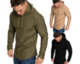 Men's round neck slim solid color