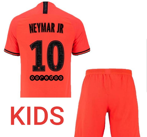 PSG Paris Red Rojo Away Neymar Kids Kit 2019