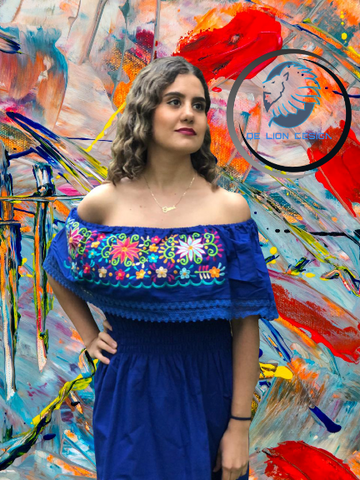 Vestido Dress Artesanal Premium Handmade Mexican Blouse Hand Embroidered Blouse