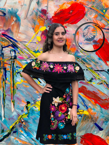 Vestido Dress Artesanal Premium Handmade Mexican Blouse Hand Embroidered Blouse