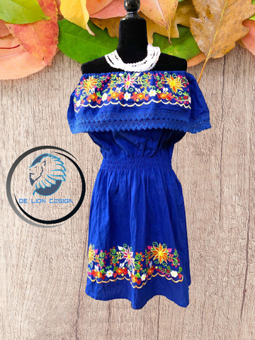 Vestido Dress Artesanal Premium Handmade Mexican Blouse Hand Embroidered Blouse