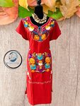 Vestido Dress Artesanal Premium Handmade Mexican Blouse Hand Embroidered Blouse